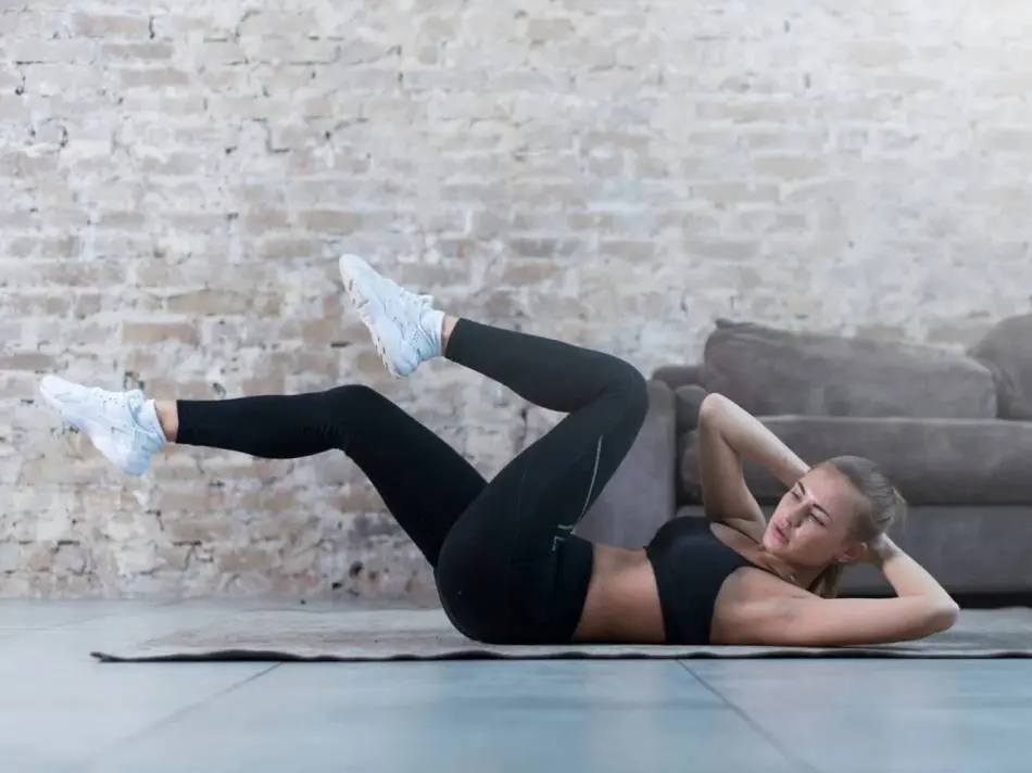 Abdominales en bicicleta