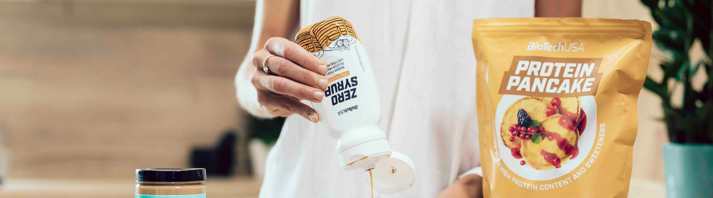 Receta saludable de Halloween: pancakes con sirope Zero Syrup y Protein Pancake de BioTechUSA