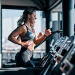 Cardio workout on a treadmill.